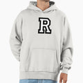 Letter R Two Color Hoodie - Graphic Print Unisex - T-Shirt, Sweatshirt, Hoodie
