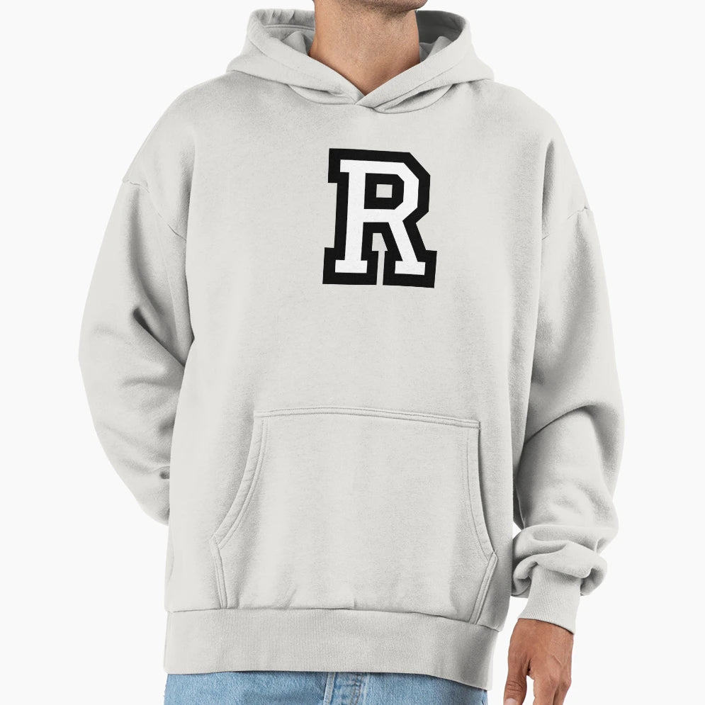 Letter R Two Color Hoodie - Graphic Print Unisex - T-Shirt, Sweatshirt, Hoodie