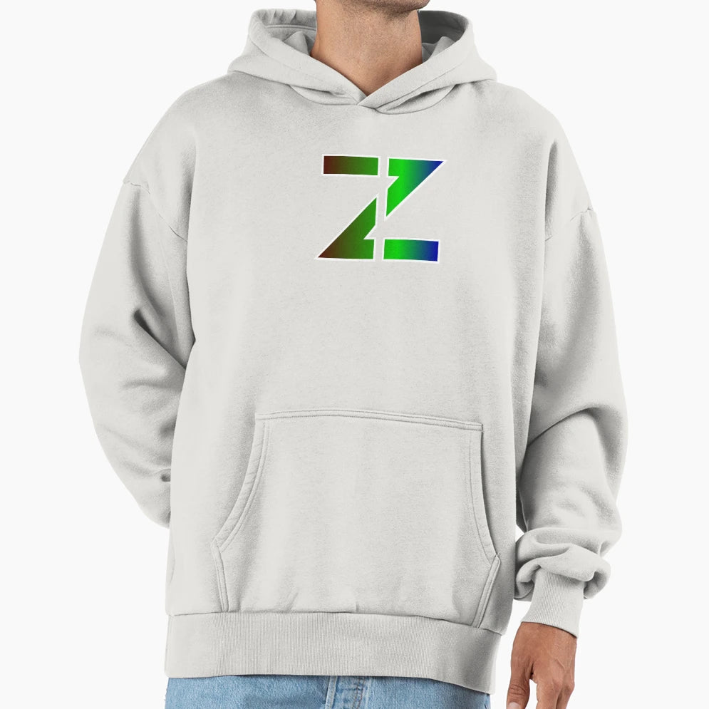 Large Letter Z Elegant Colored Monogram Hoodie - Aesthetic Graphic Unisex - T-Shirt, Sweatshirt, Hoodie