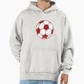 Red Soccer Ball Hoodie - Unique Graphic Unisex - T-Shirt, Sweatshirt, Hoodie