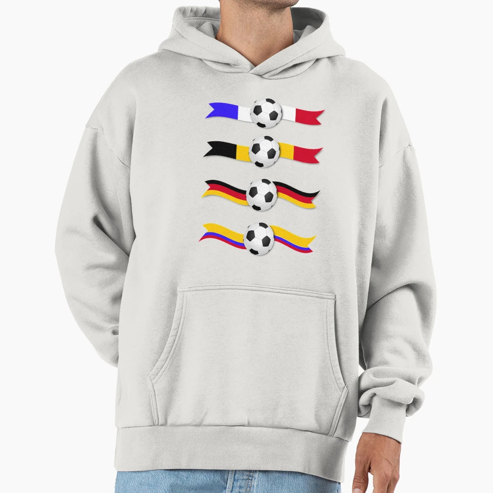 Football Basketball Outdoor White Ball Hoodie - Unique Graphic Unisex - T-Shirt, Sweatshirt, Hoodie