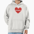 I Heart Football Hoodie - Minimalist Print Unisex - T-Shirt, Sweatshirt, Hoodie