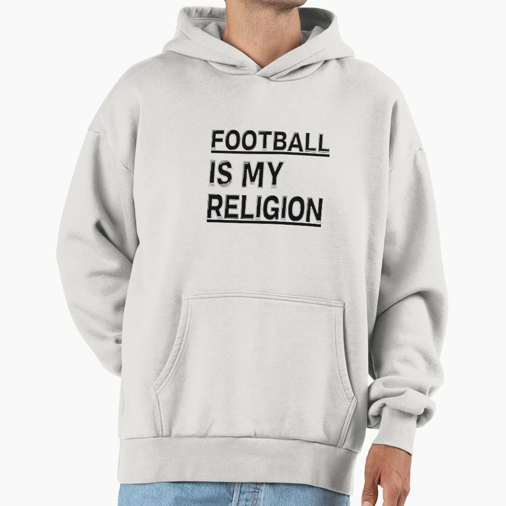 Total Devotion To Football Blk Hoodie - Graphic Print for Adults - T-Shirt, Sweatshirt, Hoodie