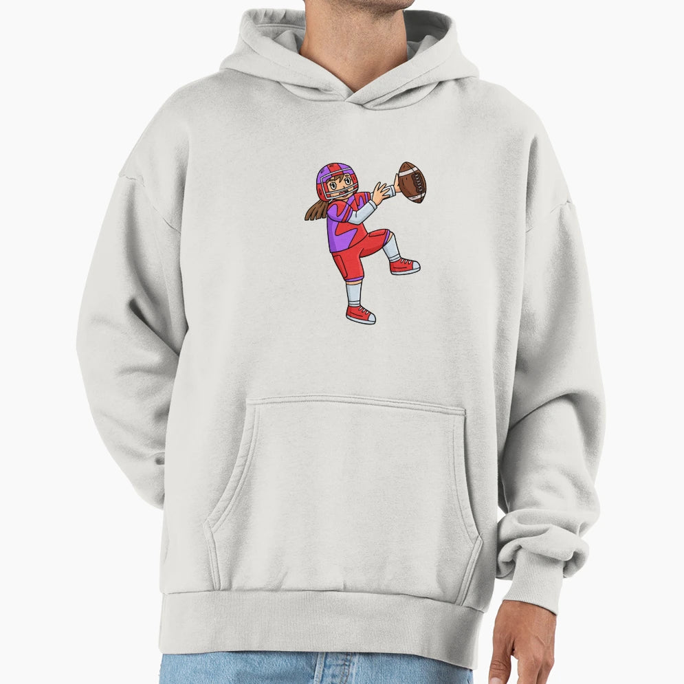 American Football Cartoon Hoodie - Graphic Print for Adults - T-Shirt, Sweatshirt, Hoodie