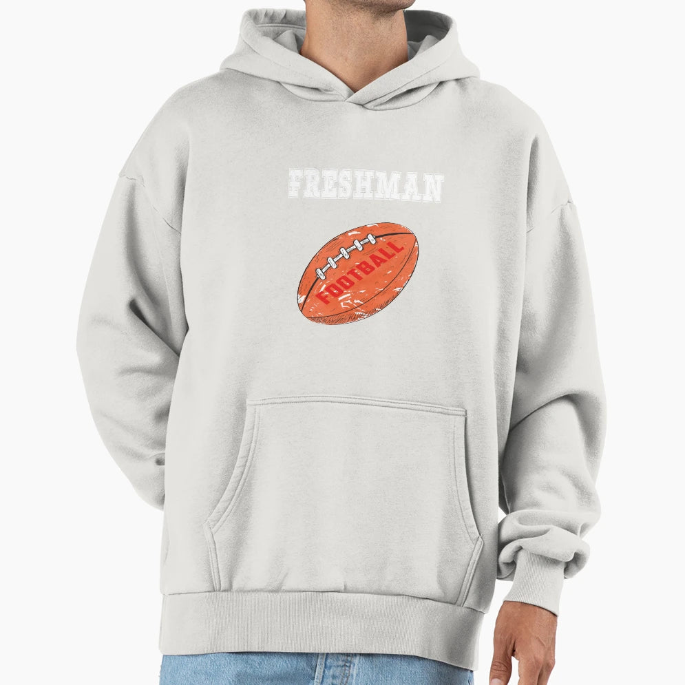 Red Freshman Mean Hooded Red Freshman Sweatshirt - Minimalist Print Unisex - T-Shirt, Sweatshirt, Hoodie