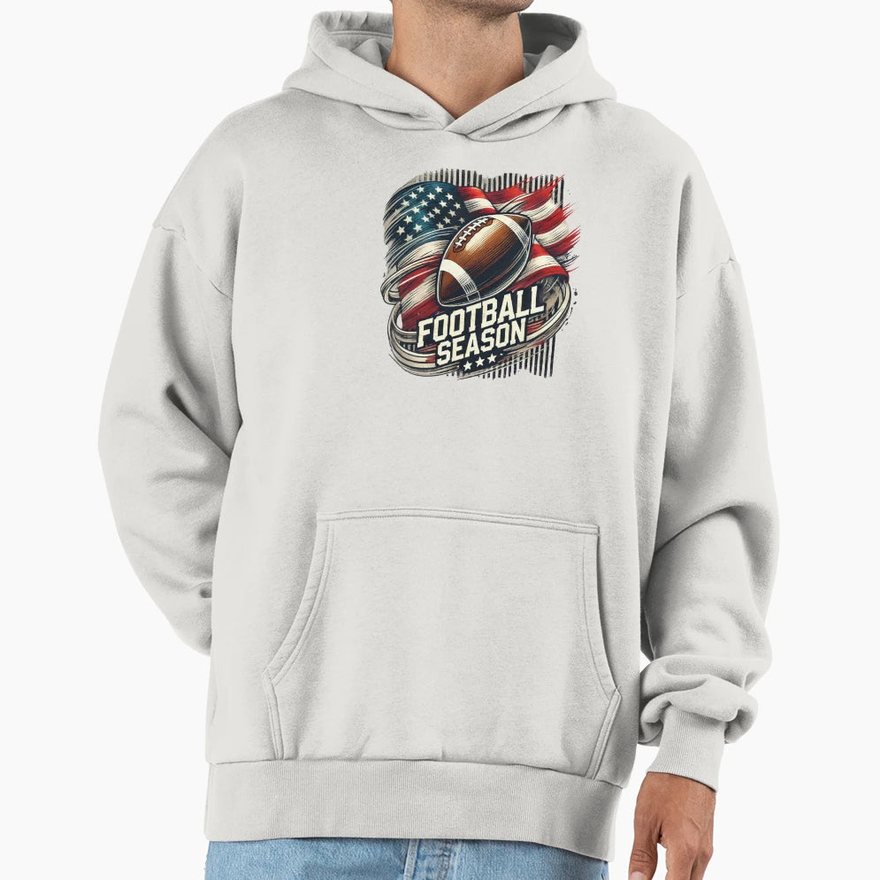 Usa Football Season Hoodie - Aesthetic Graphic Men Women - T-Shirt, Sweatshirt, Hoodie