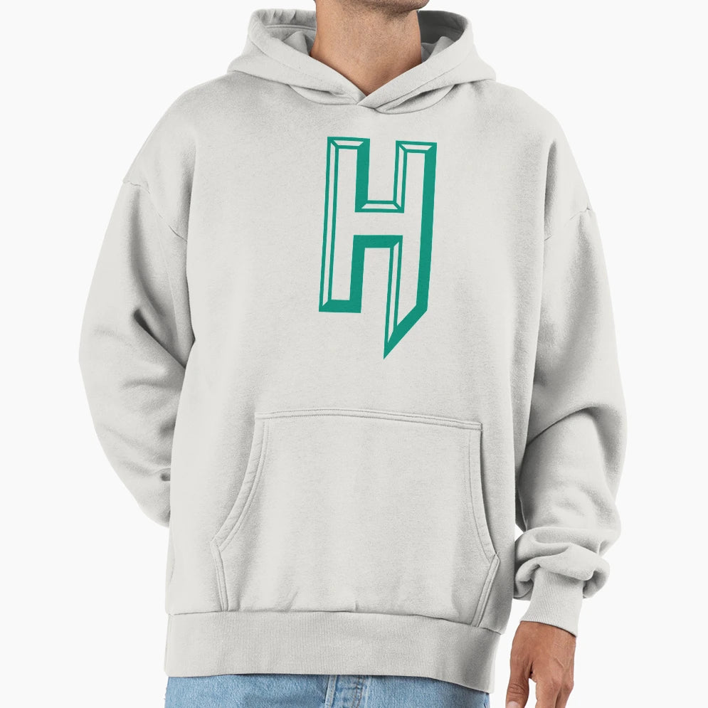 Modern Capital Letter H Hoodie - Trendy Graphic for Adults - T-Shirt, Sweatshirt, Hoodie