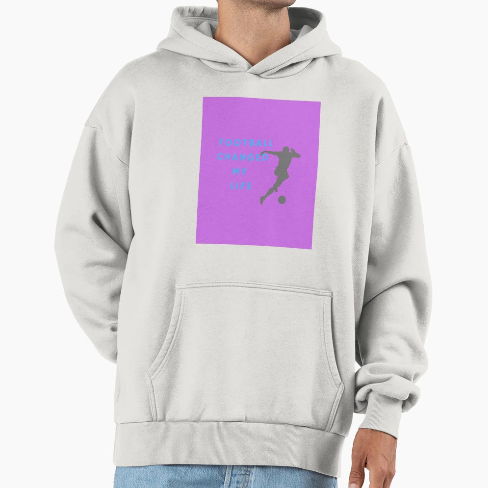 Football Changed My Life Hoodie - Aesthetic Graphic for Adults - T-Shirt, Sweatshirt, Hoodie