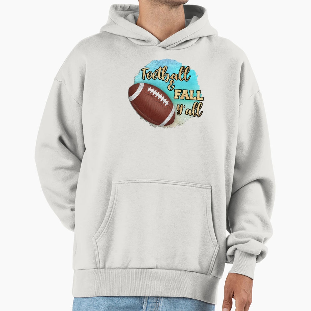 Football Fall Yall Hoodie - Aesthetic Graphic Men Women - T-Shirt, Sweatshirt, Hoodie