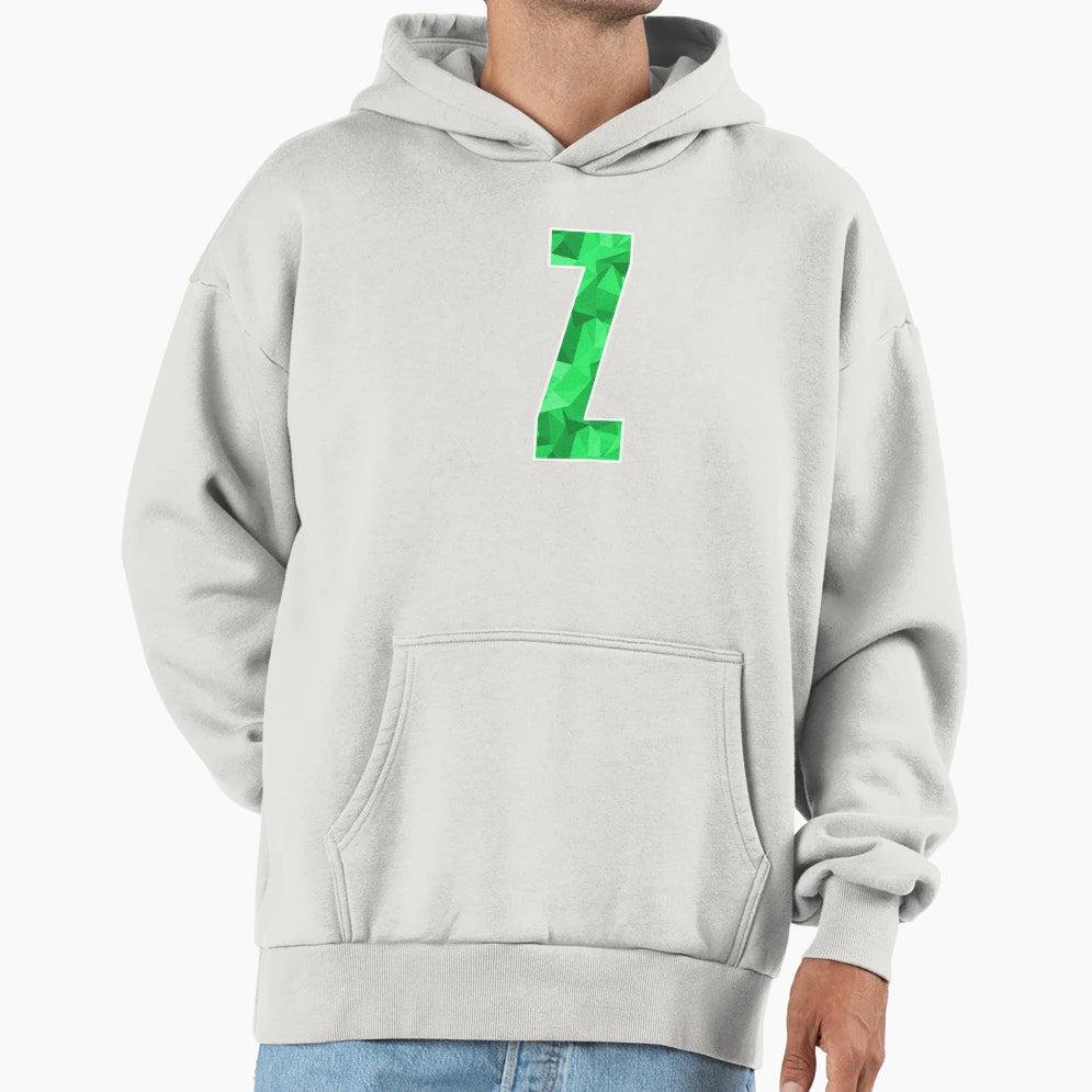 Letter Z Monogram Letter Art Green Hoodie - Streetwear Style Men Women - T-Shirt, Sweatshirt, Hoodie