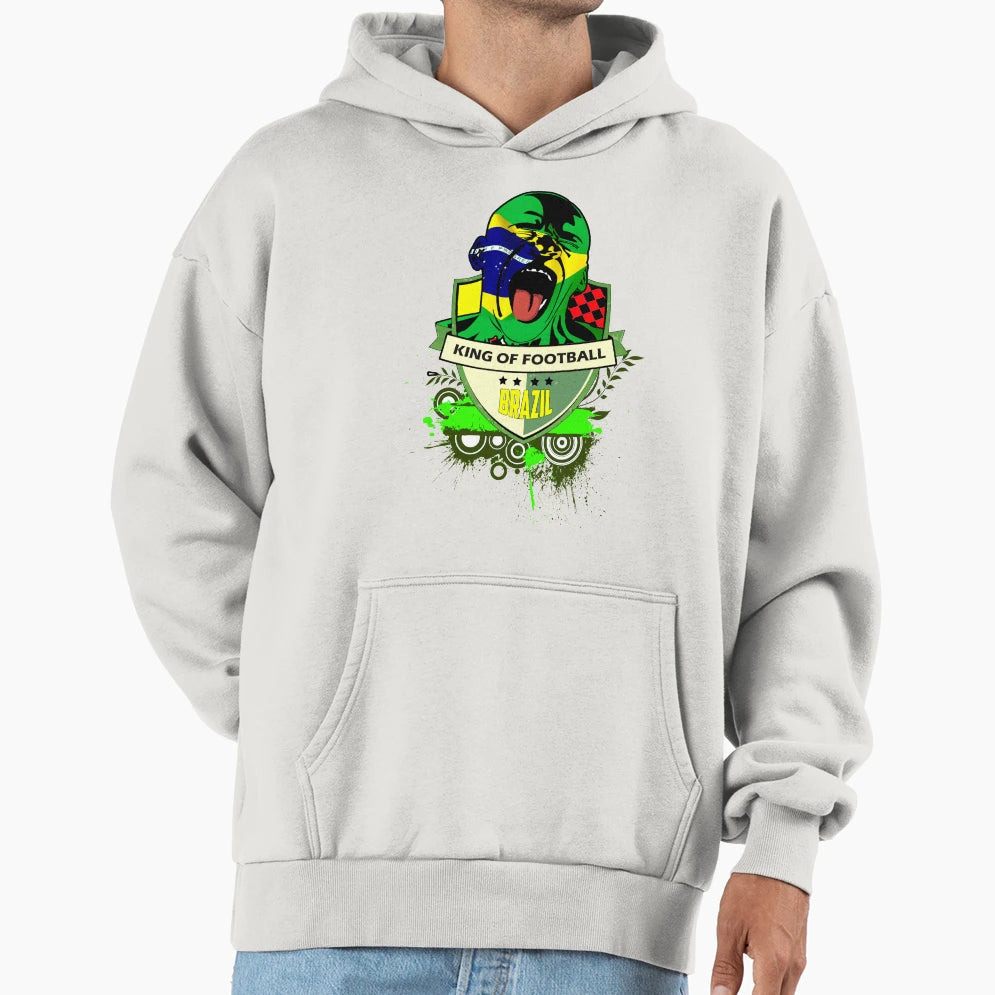 Brazil Futebol Hoodie - Fun Novelty Design Unisex - T-Shirt, Sweatshirt, Hoodie