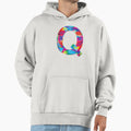 Fun Letter Q Hoodie - Minimalist Print for Adults - T-Shirt, Sweatshirt, Hoodie