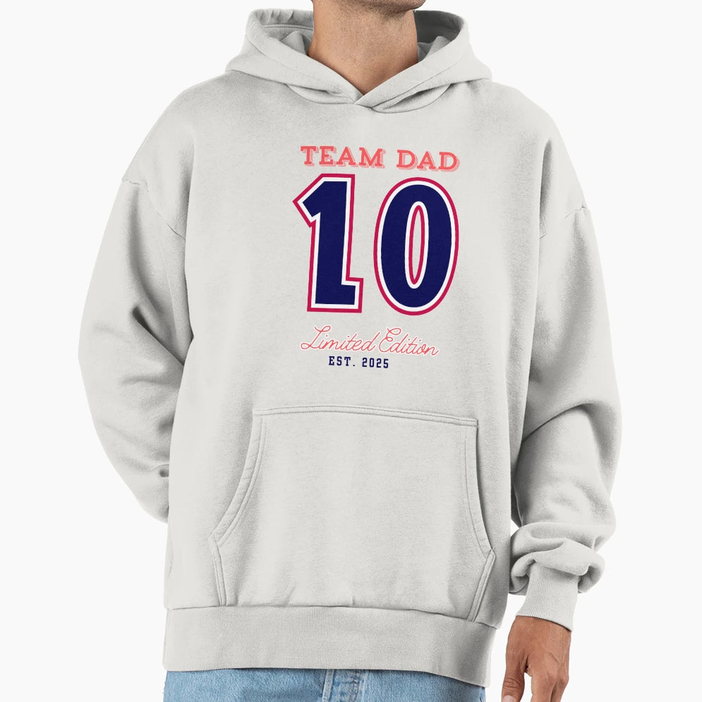 Team Dad Papa Dad Birthday Hoodie - Aesthetic Graphic Unisex - T-Shirt, Sweatshirt, Hoodie