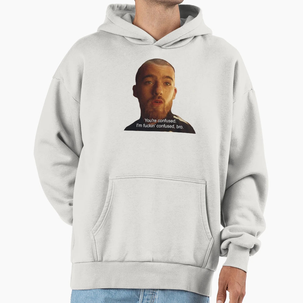 Fezco Confused Hoodie - Novelty Apparel for Adults - T-Shirt, Sweatshirt, Hoodie