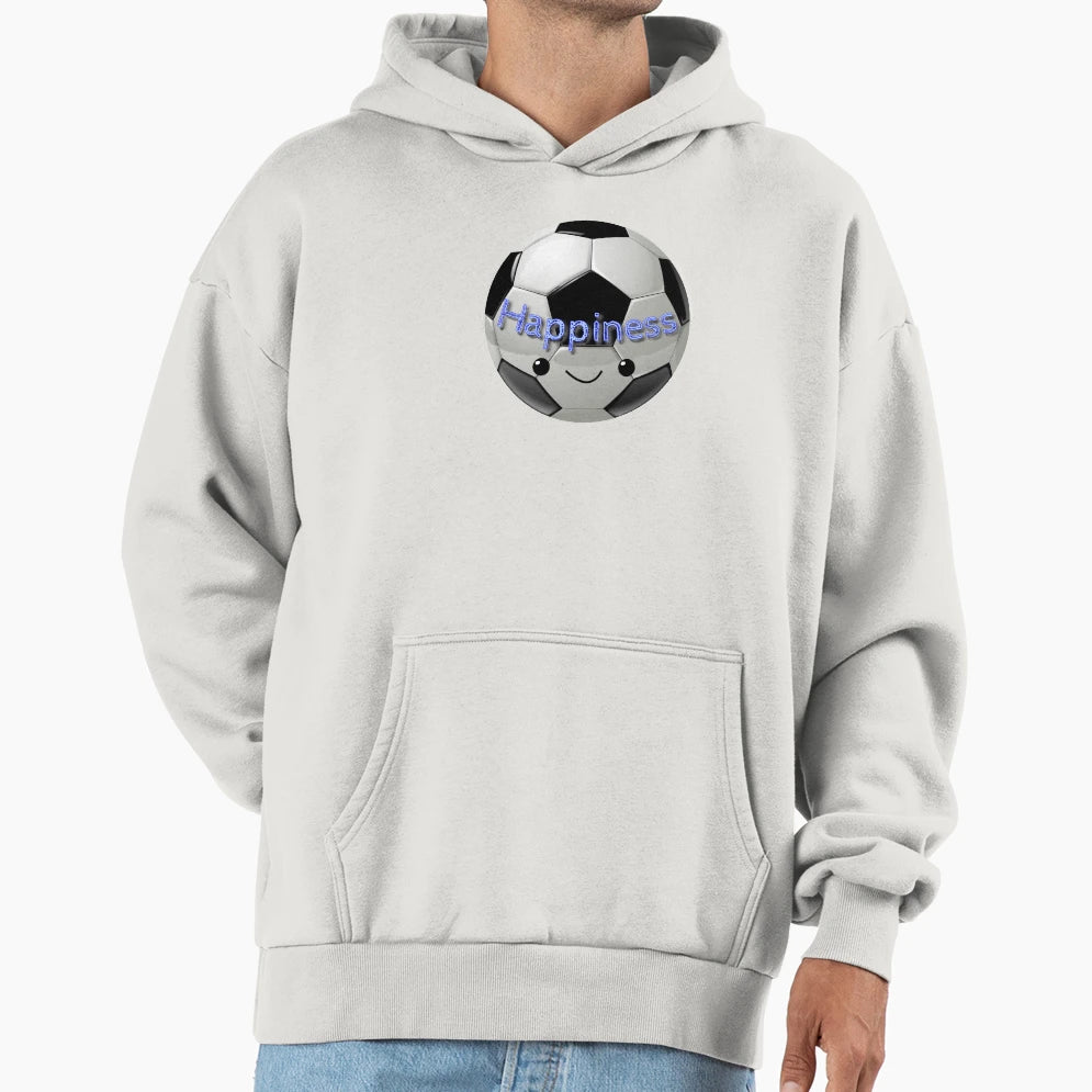Happiness Football Soccer Hoodie - Aesthetic Graphic Unisex - T-Shirt, Sweatshirt, Hoodie
