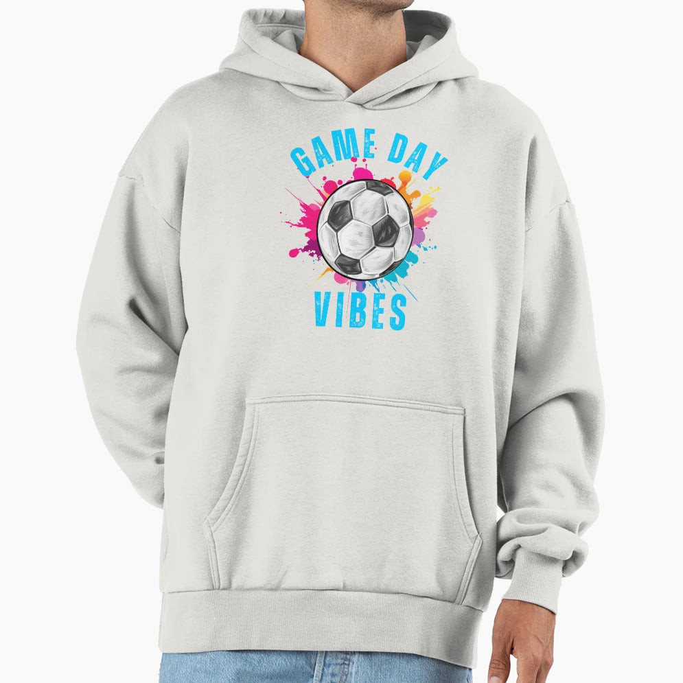 Colorful Paint Splatter Soccer Hoodie - Casual Everyday Wear for Adults - T-Shirt, Sweatshirt, Hoodie