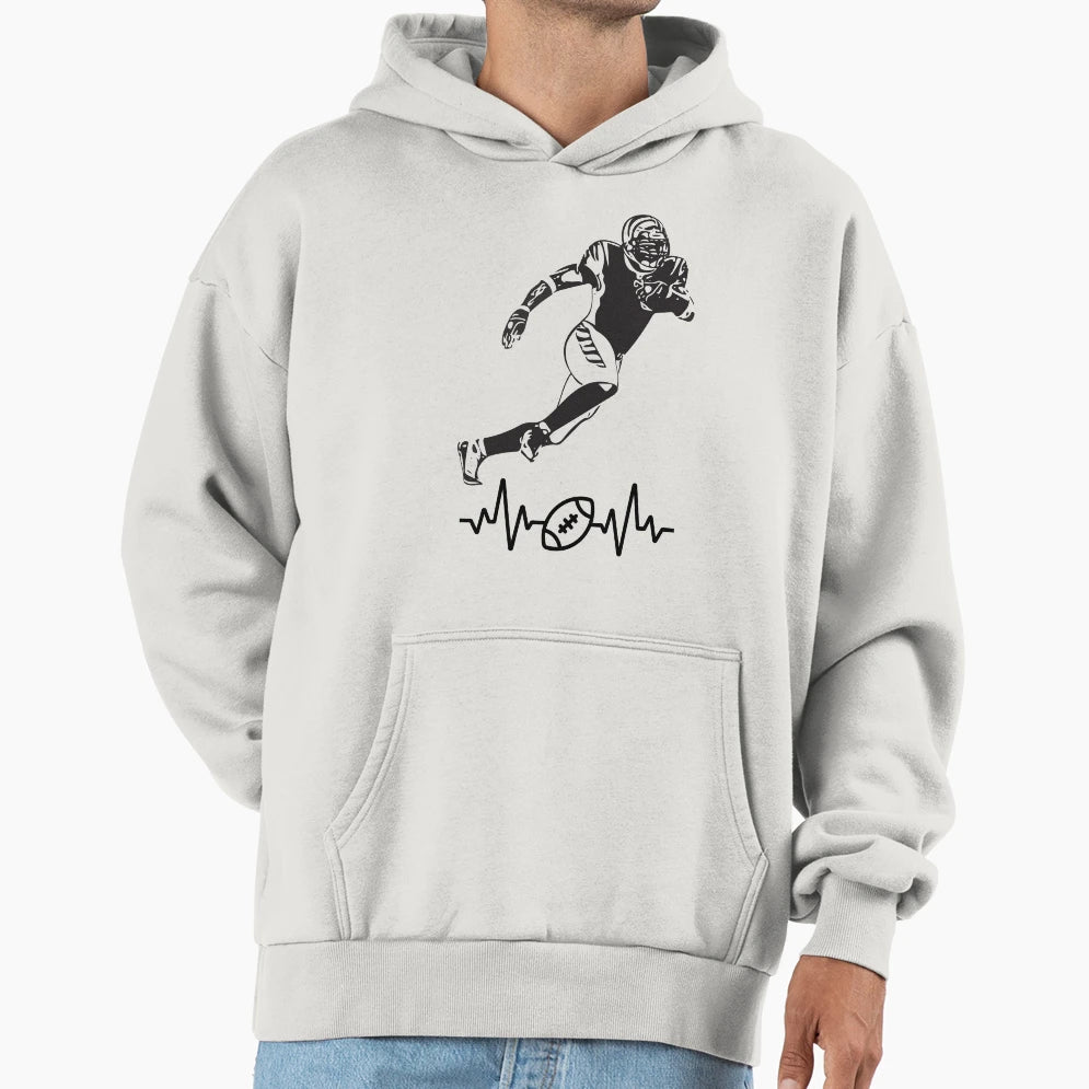 American Football Player Hoodie - Casual Everyday Wear Men Women - T-Shirt, Sweatshirt, Hoodie