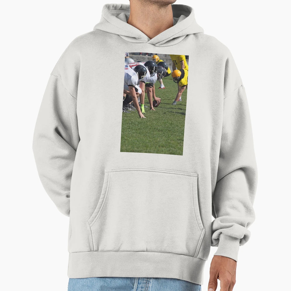 American Football Players Line Hoodie - Novelty Apparel Unisex - T-Shirt, Sweatshirt, Hoodie
