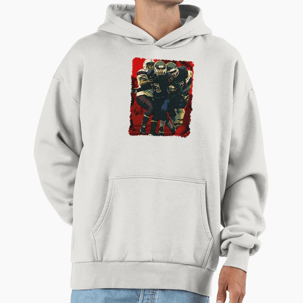 Football Team Red Art Graphicyouth Hoodie - Minimalist Print Men Women - T-Shirt, Sweatshirt, Hoodie