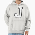 Big Sports Letter J Hoodie - Trendy Graphic Men Women - T-Shirt, Sweatshirt, Hoodie