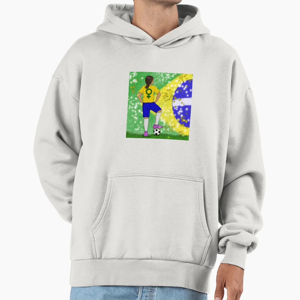 Brazil Womens Soccer Team Sports Hoodie - Novelty Apparel Unisex - T-Shirt, Sweatshirt, Hoodie
