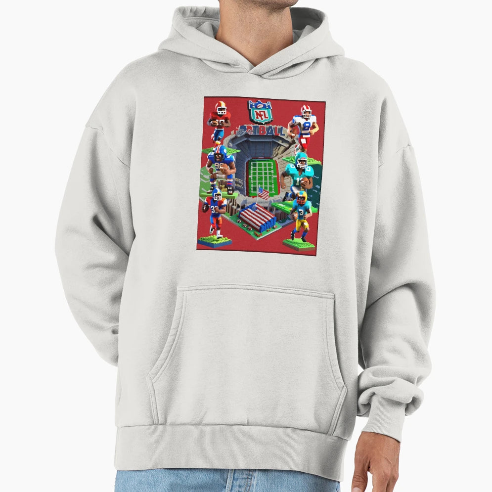 American Foot Ball Hoodie - Custom Art Print Unisex - T-Shirt, Sweatshirt, Hoodie
