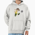 Brazil Kicking Football Flag Hoodie - Custom Art Print for Adults - T-Shirt, Sweatshirt, Hoodie