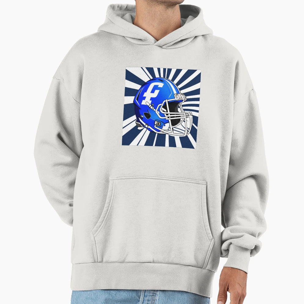 Gridiron Striped Helmet Background Hoodie - Graphic Print Unisex - T-Shirt, Sweatshirt, Hoodie