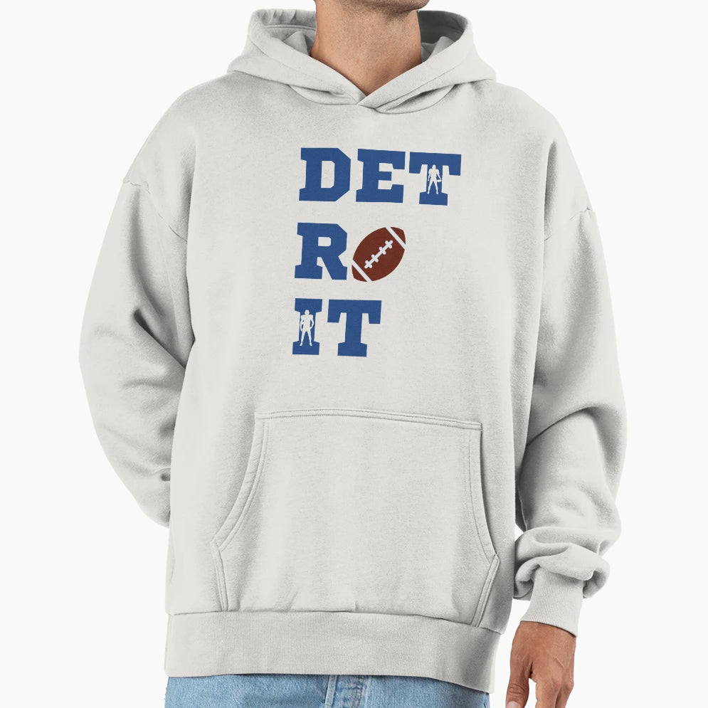 Detroit Sports Detroit Football American Hoodie - Unique Graphic Unisex - T-Shirt, Sweatshirt, Hoodie