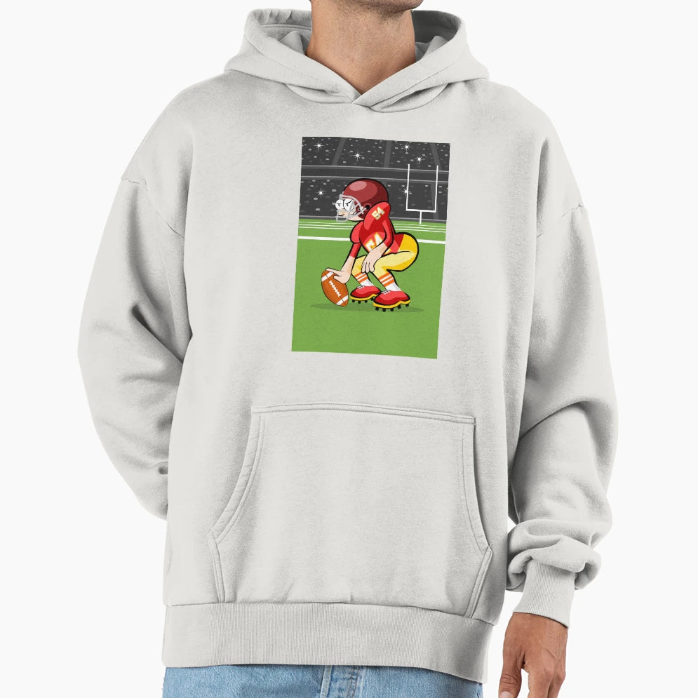 American Football Player Serve Position Hoodie - Novelty Apparel Unisex - T-Shirt, Sweatshirt, Hoodie