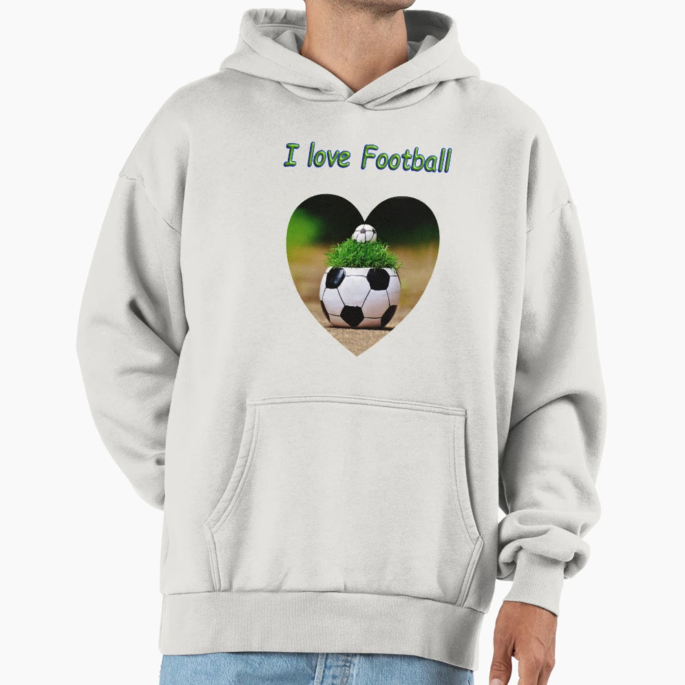 I Love Football Hoodie - Aesthetic Graphic Unisex - T-Shirt, Sweatshirt, Hoodie