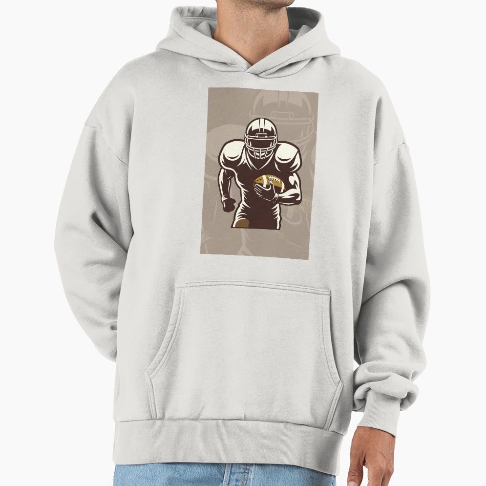 Football Player Hoodie - Custom Art Print for Adults - T-Shirt, Sweatshirt, Hoodie
