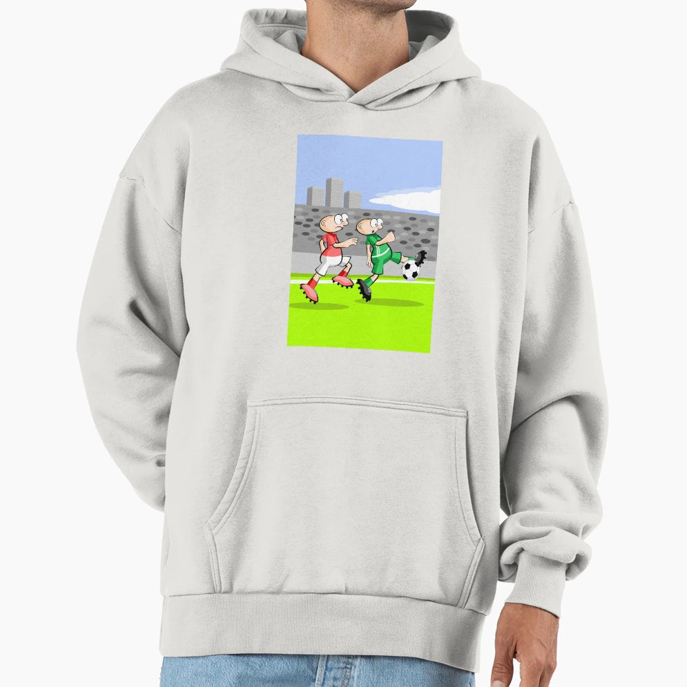 Soccer Front Leading Ball Directly To Hoodie - Fun Novelty Design Unisex - T-Shirt, Sweatshirt, Hoodie