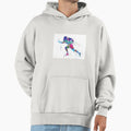 American Football Player Watercolor Hoodie - Graphic Print Men Women - T-Shirt, Sweatshirt, Hoodie