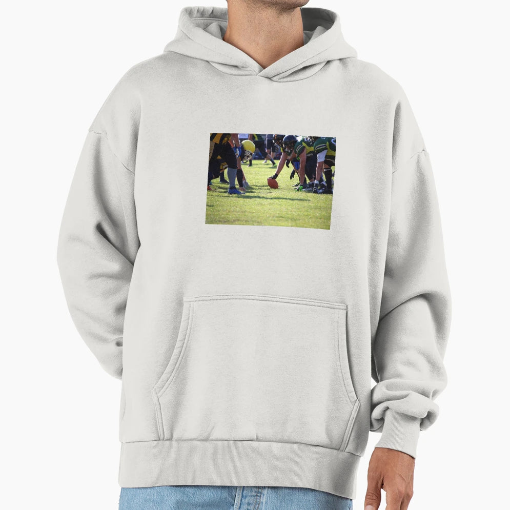 American Football Players Scrimmage Hoodie - Streetwear Style for Adults - T-Shirt, Sweatshirt, Hoodie