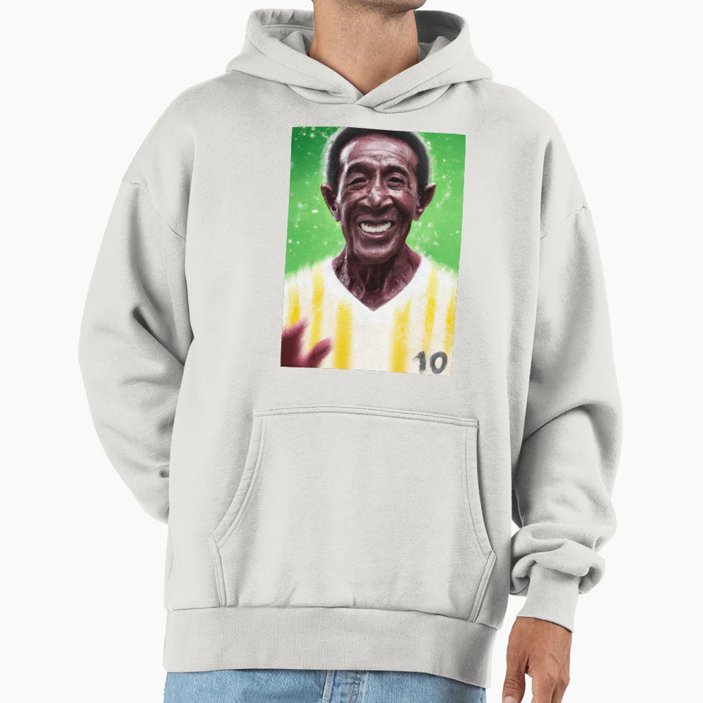 Pele Greatest Footballer All Time Brazilian Hoodie - Graphic Print Unisex - T-Shirt, Sweatshirt, Hoodie
