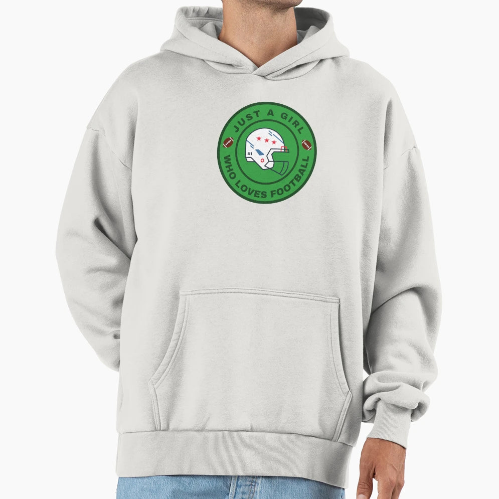 Just Who Loves Football Hoodie - Fun Novelty Design for Adults - T-Shirt, Sweatshirt, Hoodie