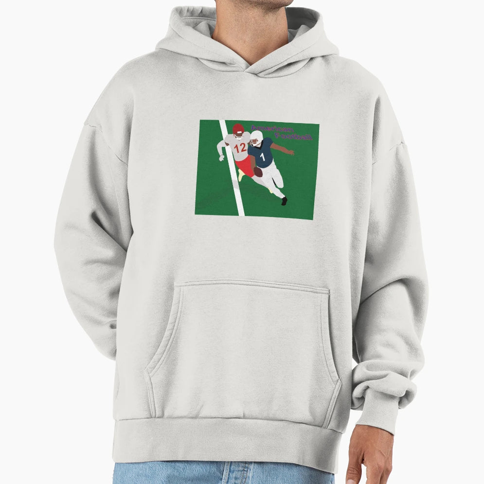 Players While Playing American Football Hoodie - Fun Novelty Design Unisex - T-Shirt, Sweatshirt, Hoodie