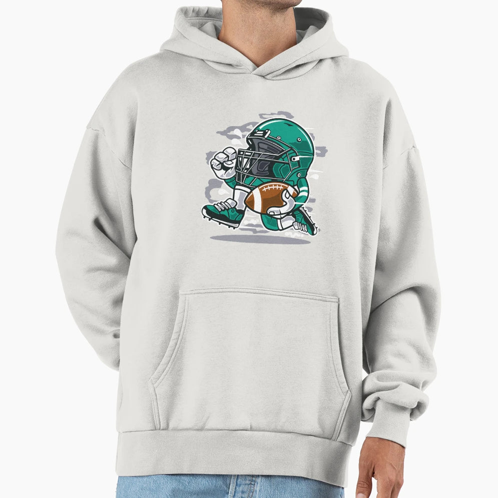 Football Player Hoodie - Graphic Print Men Women - T-Shirt, Sweatshirt, Hoodie