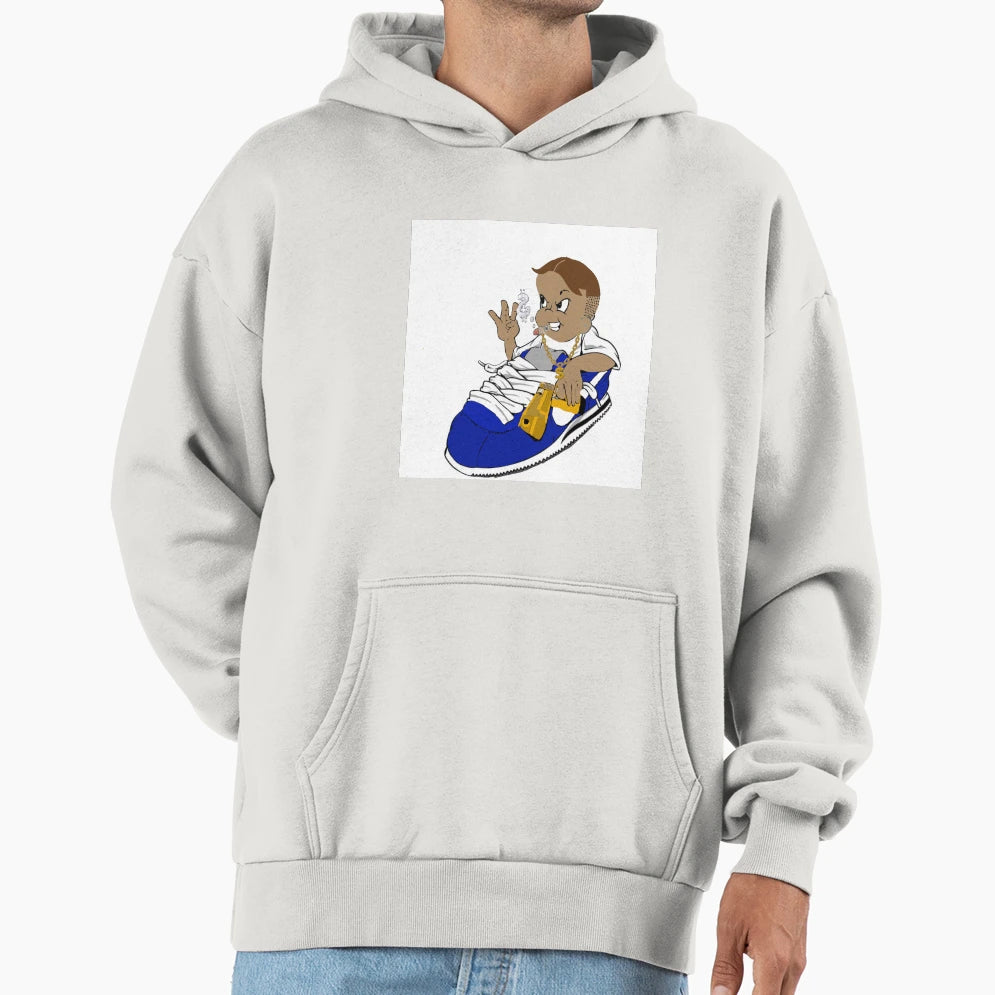 Beto Jimenez Brown Richeirich Blue Shoes Hoodie - Trendy Graphic for Adults - T-Shirt, Sweatshirt, Hoodie