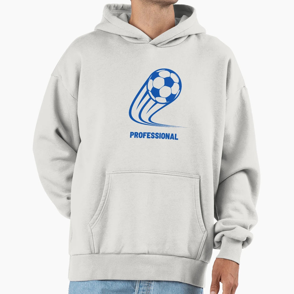 Football Blue Ball Curve Hoodie - Aesthetic Graphic for Adults - T-Shirt, Sweatshirt, Hoodie