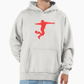 Football Red Dribbler 3 Player Ball Your Feet Hoodie - Graphic Print Unisex - T-Shirt, Sweatshirt, Hoodie