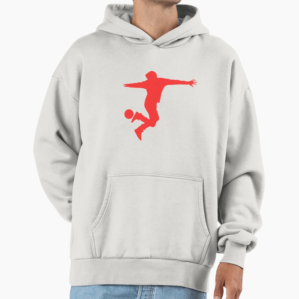Football Red Dribbler 3 Player Ball Your Feet Hoodie - Graphic Print Unisex - T-Shirt, Sweatshirt, Hoodie