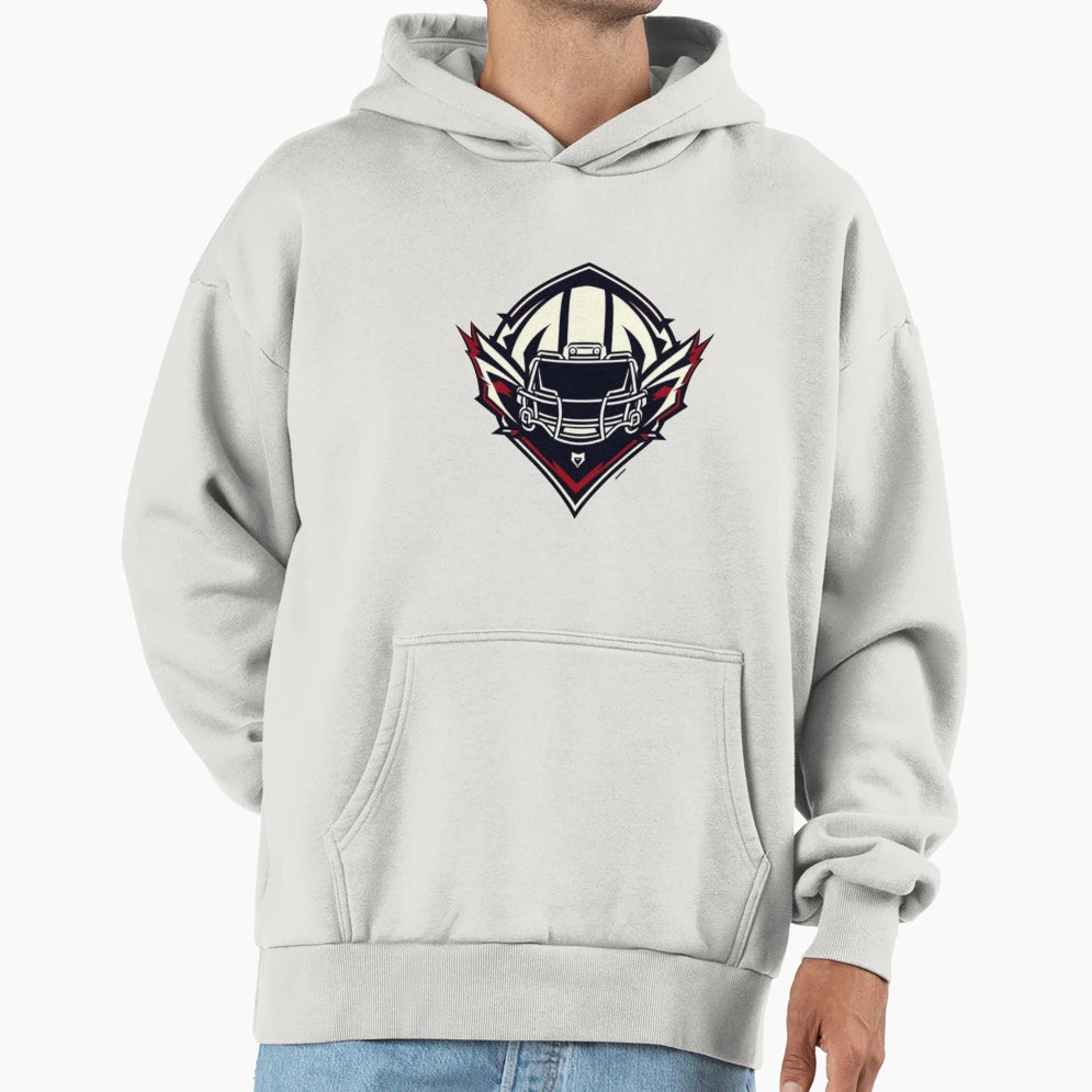 American Football Logo Helmet Hoodie - Novelty Apparel Unisex - T-Shirt, Sweatshirt, Hoodie