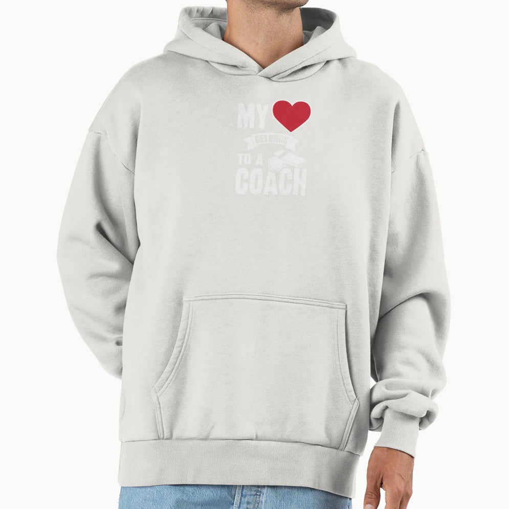 Love Coach Trainer Basketball Soccer Hoodie - Trendy Graphic Men Women - T-Shirt, Sweatshirt, Hoodie