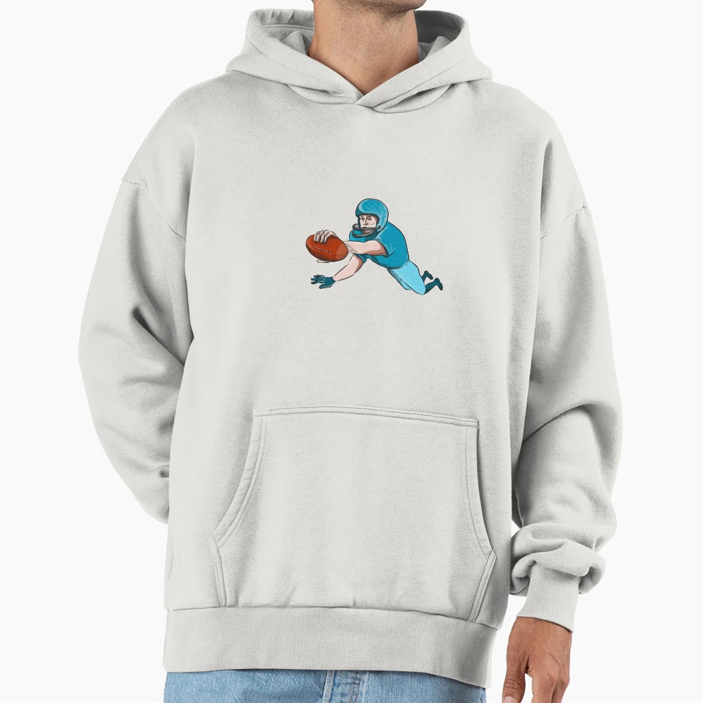 American Football Player Touchdown Hoodie - Casual Everyday Wear Men Women - T-Shirt, Sweatshirt, Hoodie