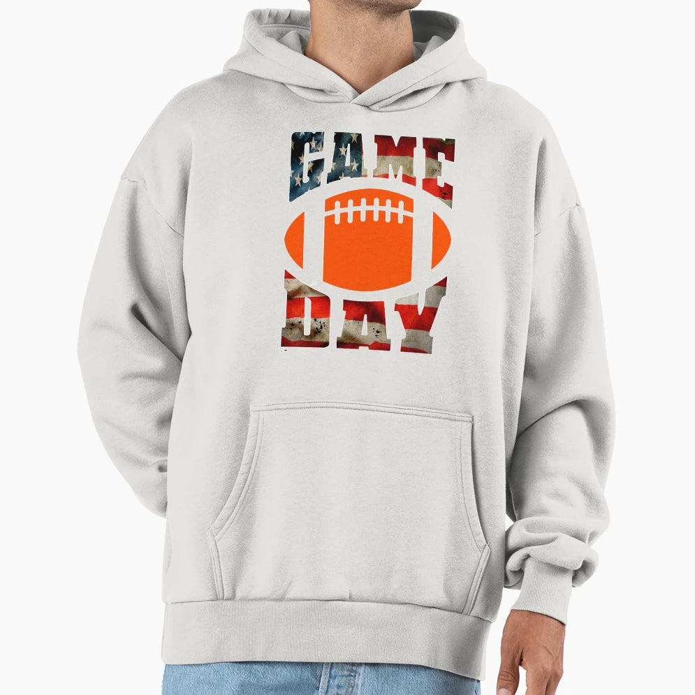 Game Day Ball American Football Hoodie - Novelty Apparel for Adults - T-Shirt, Sweatshirt, Hoodie