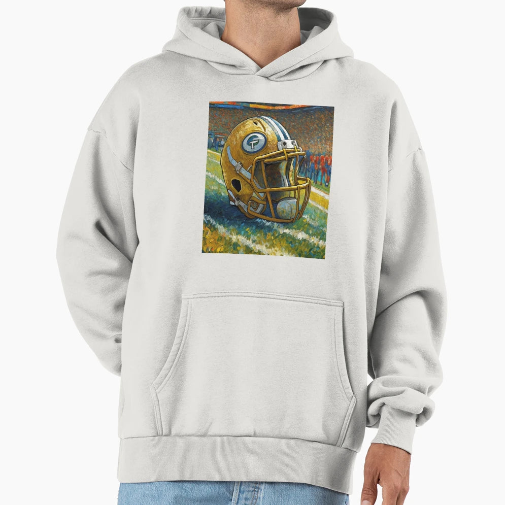 American Football Helmet Hoodie - Minimalist Print for Adults - T-Shirt, Sweatshirt, Hoodie
