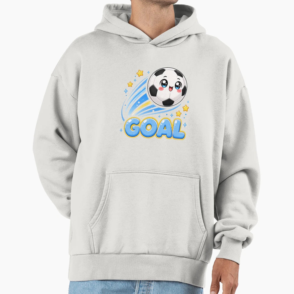 Kawaii Soccer Ball Goal Anime Sports Hoodie - Streetwear Style Men Women - T-Shirt, Sweatshirt, Hoodie