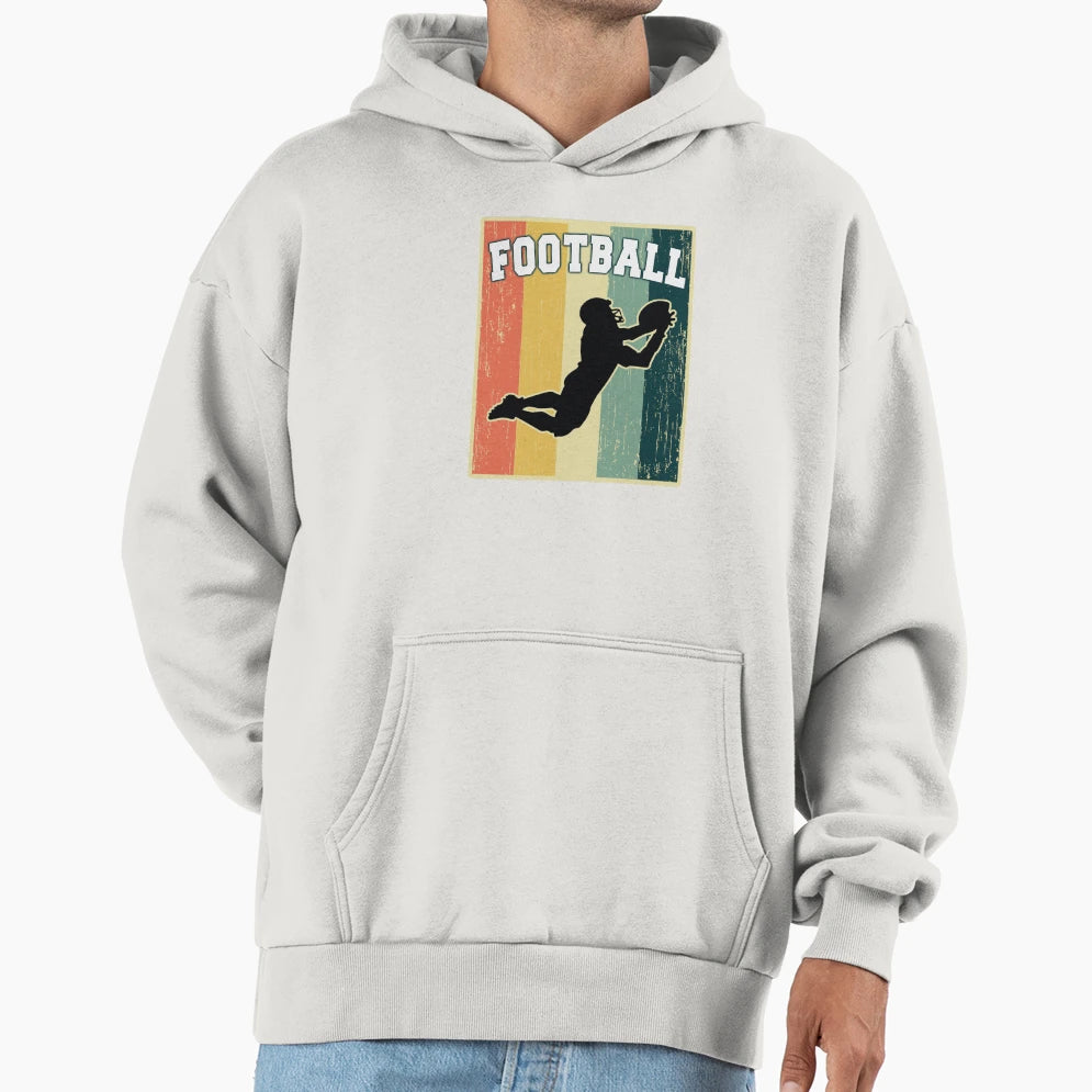Old School Football Hoodie - Graphic Print Unisex - T-Shirt, Sweatshirt, Hoodie